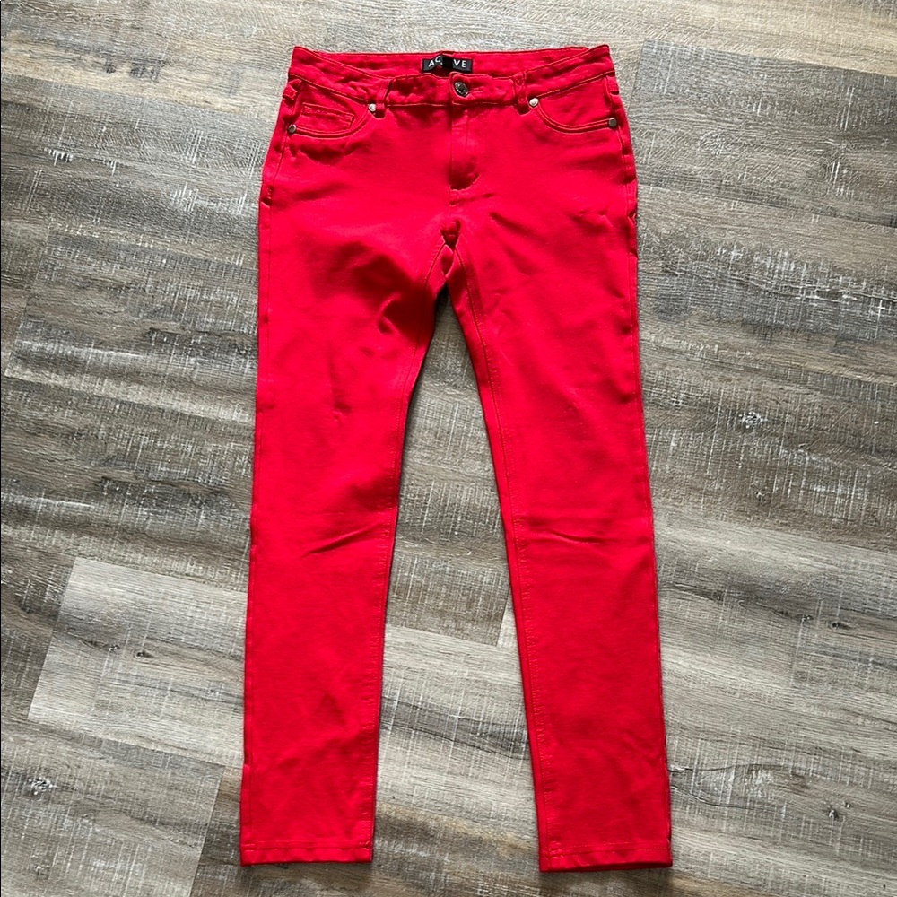 Active USA Red Skinny Pants